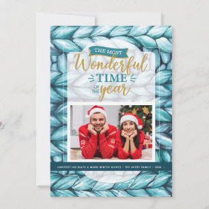 Tarjeta Festiva Foto de punto para navidades