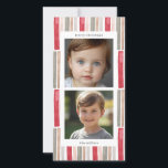 Tarjeta Festiva Foto de rayas de acuarela<br><div class="desc">Celebre la alegría de la temporada navideña con nuestra Tarjeta Navideña de Rayas de Acuarela, una mezcla perfecta de elegancia y encanto personal. Esta tarjeta diseñada con belleza presenta un patrón de rayas de acuarela llamativo en una paleta armoniosa de rojo, sonrojo, salvia, dorado y gris, creando un telón de...</div>