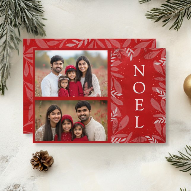 Tarjeta Festiva Foto de Red Noel 2 (Red Noel Christmas Card)