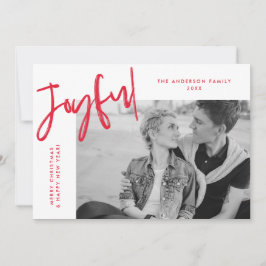 Tarjeta Festiva Foto de Red Simply Joyful