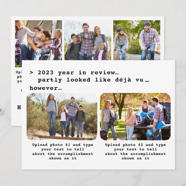 Tarjeta Festiva Foto de reseña del Black Modern 2023 en 2023 (Anverso / Reverso)