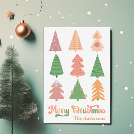 Tarjeta Festiva Foto de Retro Merry Christmas One