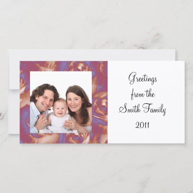 Tarjeta Festiva Foto de Rose (Anverso)