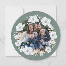 Tarjeta Festiva Foto de Rosh Hashaná Flor de Manzano Blanca