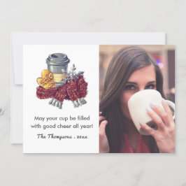 Tarjeta Festiva Foto de saludo de alegría navideña para amantes de