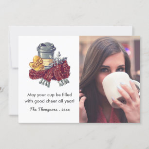 Tarjeta Festiva Foto de saludo de alegría navideña para amantes de