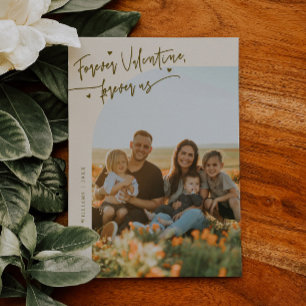 Tarjeta Festiva Foto de San Valentín con texto de crema para siemp