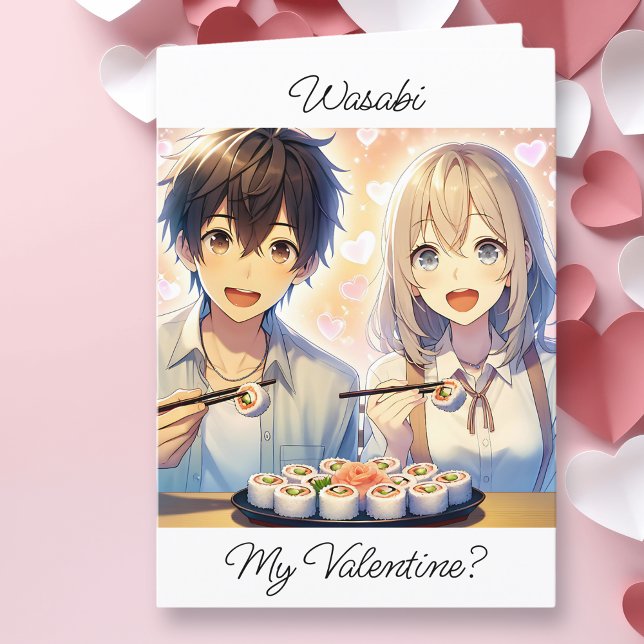 Tarjeta Festiva Foto de San Valentín de Anime Sushi Lindo (Subido por el creador)