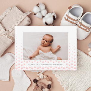 Tarjeta Festiva Foto de San Valentín de gradiente de corazón rosad