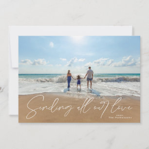 Tarjeta Festiva Foto de San Valentín Enviar Amor Superposición Bla