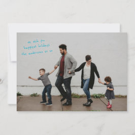 Tarjeta Festiva Foto de sangrado completo con diseño moderno