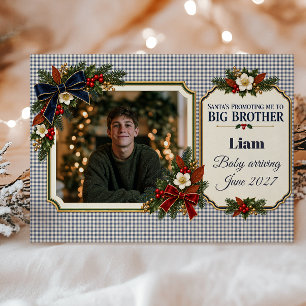 Tarjeta Festiva Foto de Santa Festivo Me Ascendiendo a Hermano May