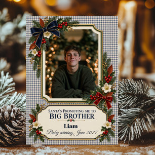 Tarjeta Festiva Foto de Santa Festivo Me Ascendiendo a Hermano May