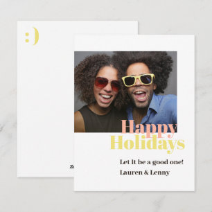 Tarjeta Festiva Foto de secuencia moderna y brillante y feliz