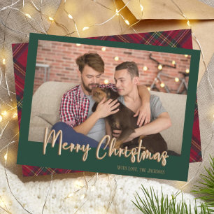 Tarjeta Festiva Foto de Tartán tomada por Navidades modernos en ve
