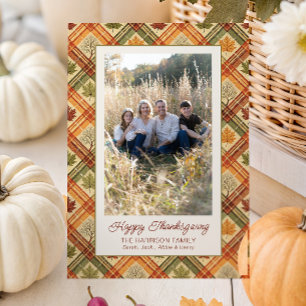 Tarjeta Festiva Foto De Thankding Otoño Caída Del Otoño