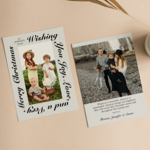 Tarjeta Festiva Foto de tipografía con guión elegante de Boho