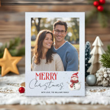 Foto de un muñeco de nieve y Navidades de nieve.