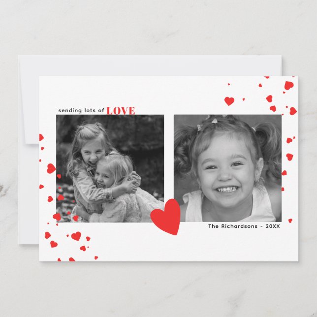 Tarjeta Festiva Foto de un Personalizado El día de San Valentín de (Anverso)