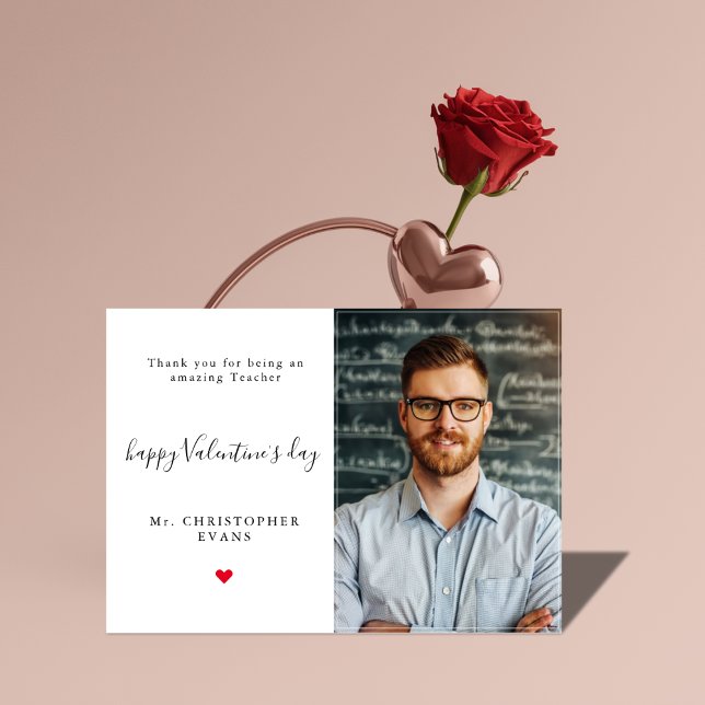 Tarjeta Festiva Foto de un profesor Día de San Valentín de caligra (Subido por el creador)