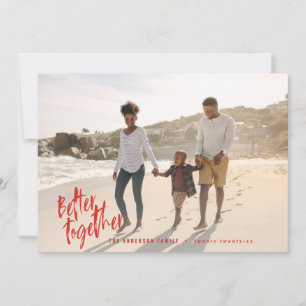 Tarjeta Festiva Foto de vacaciones de escritura mínima moderna