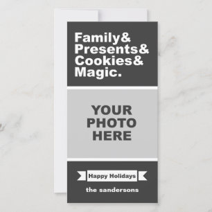 Tarjeta Festiva Foto de vacaciones destiladas por navidades