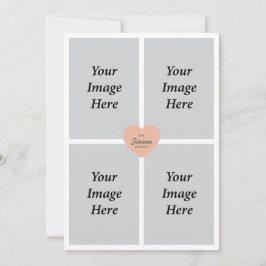 Tarjeta Festiva Foto de vacaciones familiares con corazón de varia