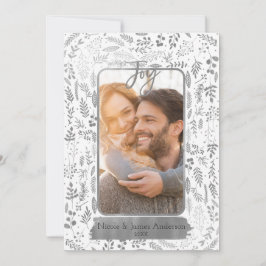 Tarjeta Festiva Foto de vacaciones modernas y elegantes con foil d