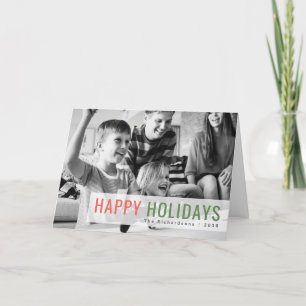 Tarjeta Festiva Foto de vacaciones Niños de familia modernos dis