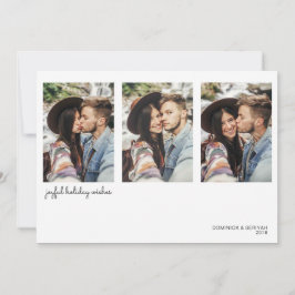 Tarjeta Festiva Foto de vacaciones simple minimalista moderna