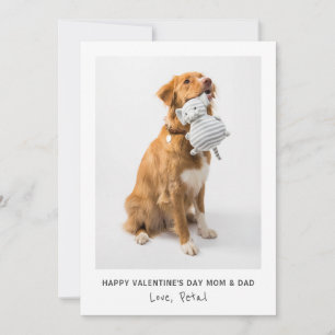 Tarjeta Festiva Foto De Valentine Para Mamá Y Papá De Perro