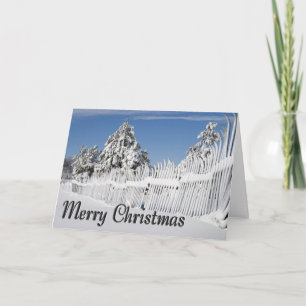 Tarjeta Festiva Foto de valla de esquí azotada por la nieve person
