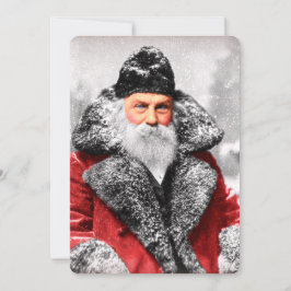 Tarjeta Festiva Foto de Vintage Santa Claus