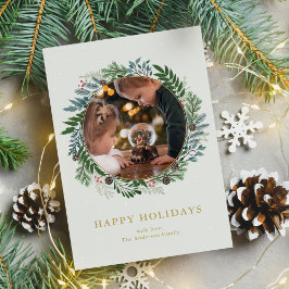 Tarjeta Festiva Foto de Wreath de navidades