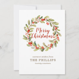 Tarjeta Festiva Foto de Wreath de navidades