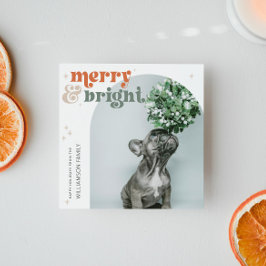 Tarjeta Festiva Foto del arco de Retro Groovy