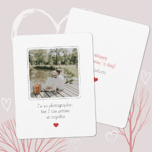 Tarjeta Festiva Foto del corazón del El día de San Valentín minima