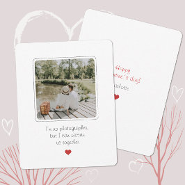 Tarjeta Festiva Foto del corazón del El día de San Valentín minima