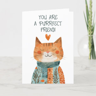Tarjeta Festiva Foto del día de Galentine, amigo perfecto gato