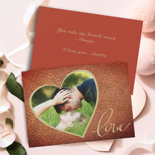 Tarjeta Festiva Foto del Día de San Valentín de Amor con Estampa d