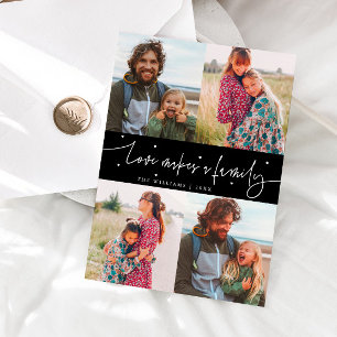 Tarjeta Festiva Foto del Día de San Valentín negro de la familia d