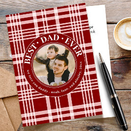 Tarjeta Festiva Foto del Día del Mejor Padre Nunca Colocado Búfalo