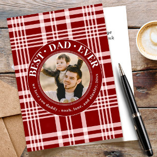 Tarjeta Festiva Foto del Día del Mejor Padre Nunca Colocado Búfalo