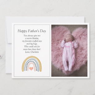 Tarjeta Festiva Foto del Día del Primer Padre