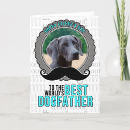 Tarjeta Festiva Foto del Dogfather, Día de la Diversión del Perro