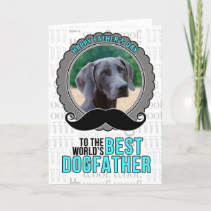 Tarjeta Festiva Foto del Dogfather, Día de la Diversión del Perro