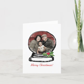 Tarjeta Festiva Foto del Globo de Nieve de los navidades