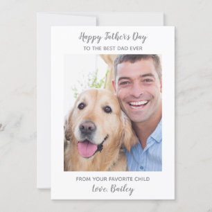 Tarjeta Festiva Foto del Mascota de papá de perro personalizado de