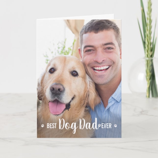 Tarjeta Festiva Foto del Mascota del Día del Personalizado del Mej (Anverso)