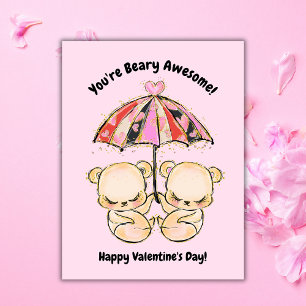 Tarjeta Festiva Foto del oso el día de San Valentín